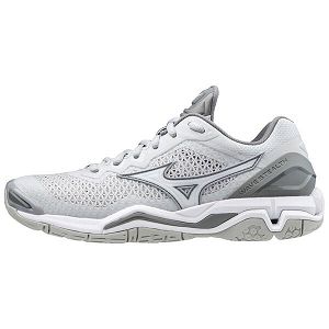 Zapatillas Balonmano Mizuno Wave Stealth V Mujer Blancos Grises | Mexico-169824